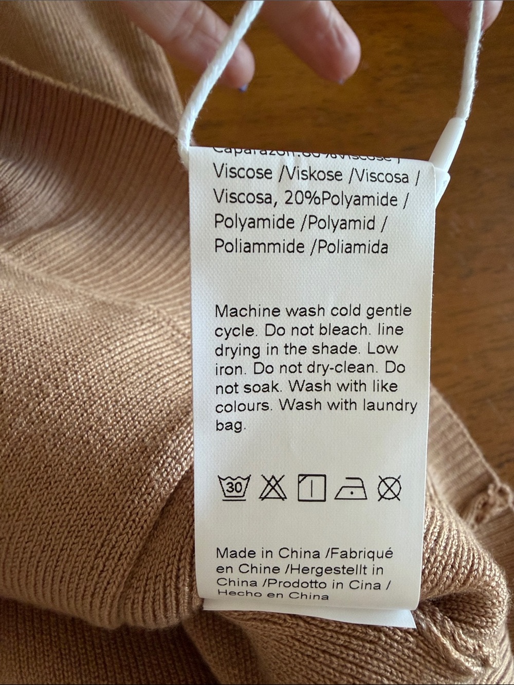 Women's V-Neck Button-Front Sweater Vest in Camel Brown - Picture 9 of 9